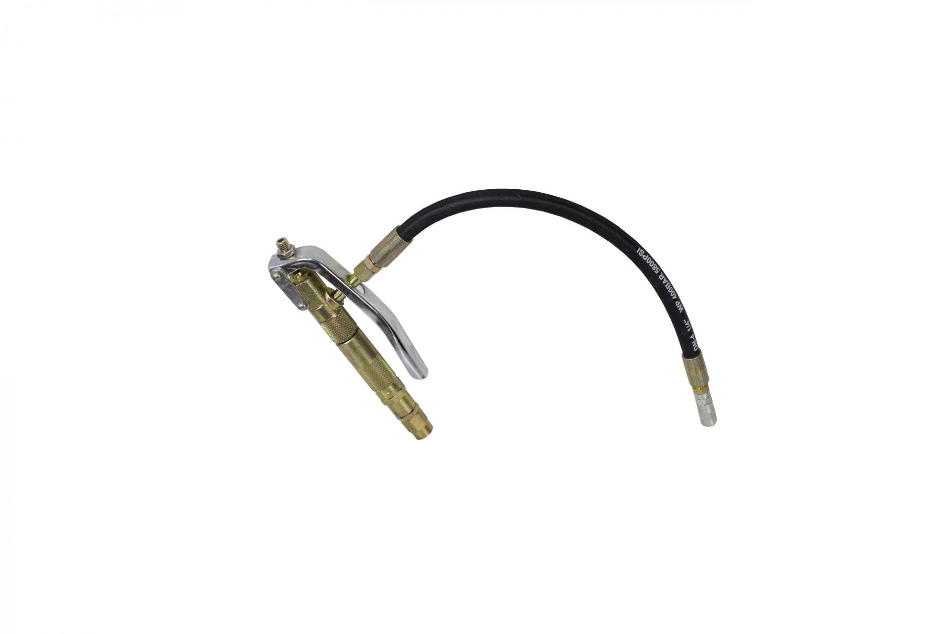 PISTOLA INGRASSATRICE CON TUBO FLESSIBILE DA 1/4 145 BAR ACCOPPIATORE A 4 GANASCE