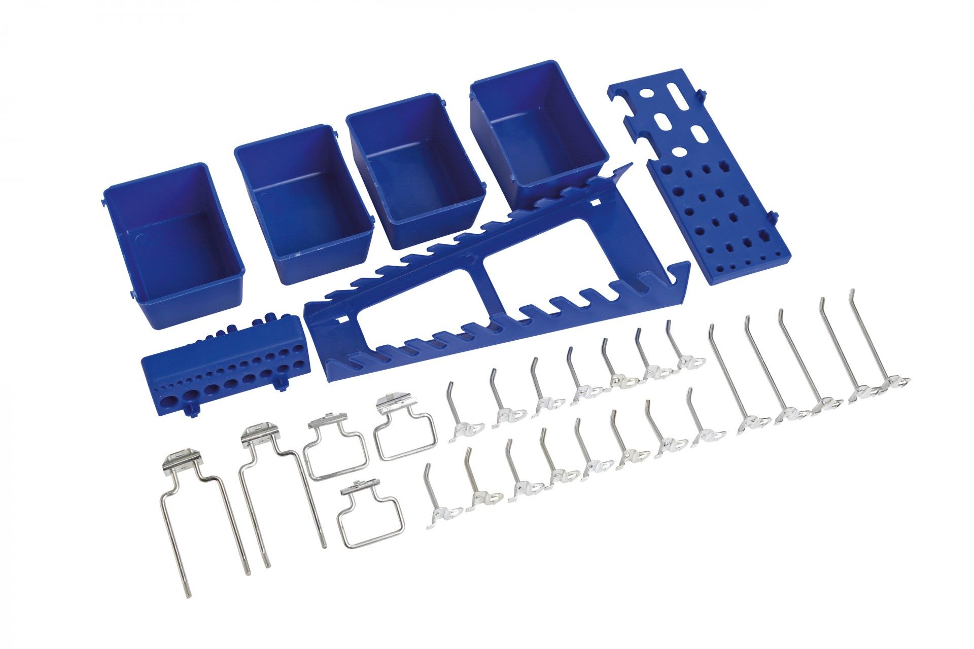 KIT ACCESORIOS P/ PANELES PERFORADOS 32PZS