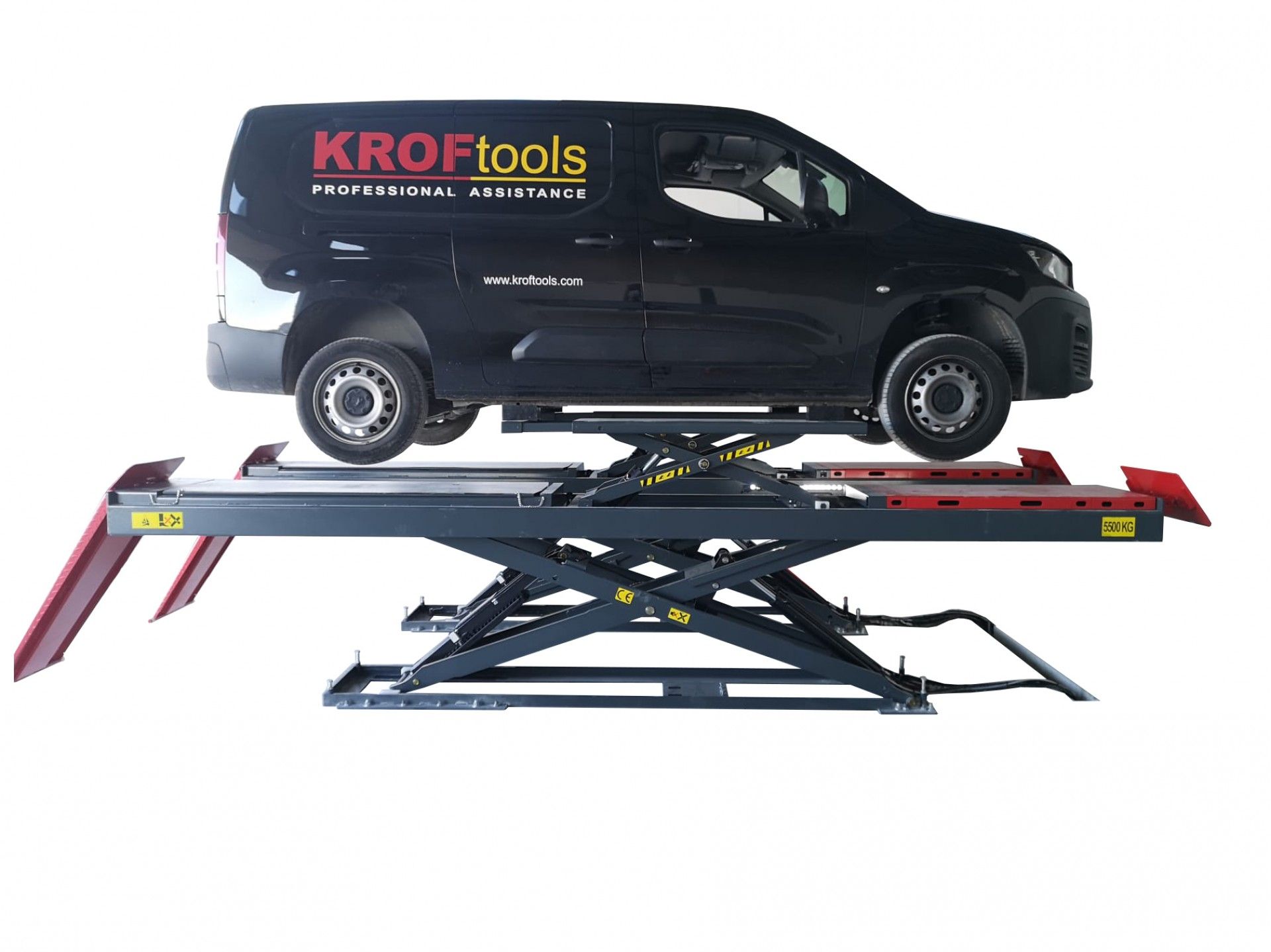 5,5T LOW PROFILE DOUBLE SCISSOR LIFT ALIGNMENT W/LED