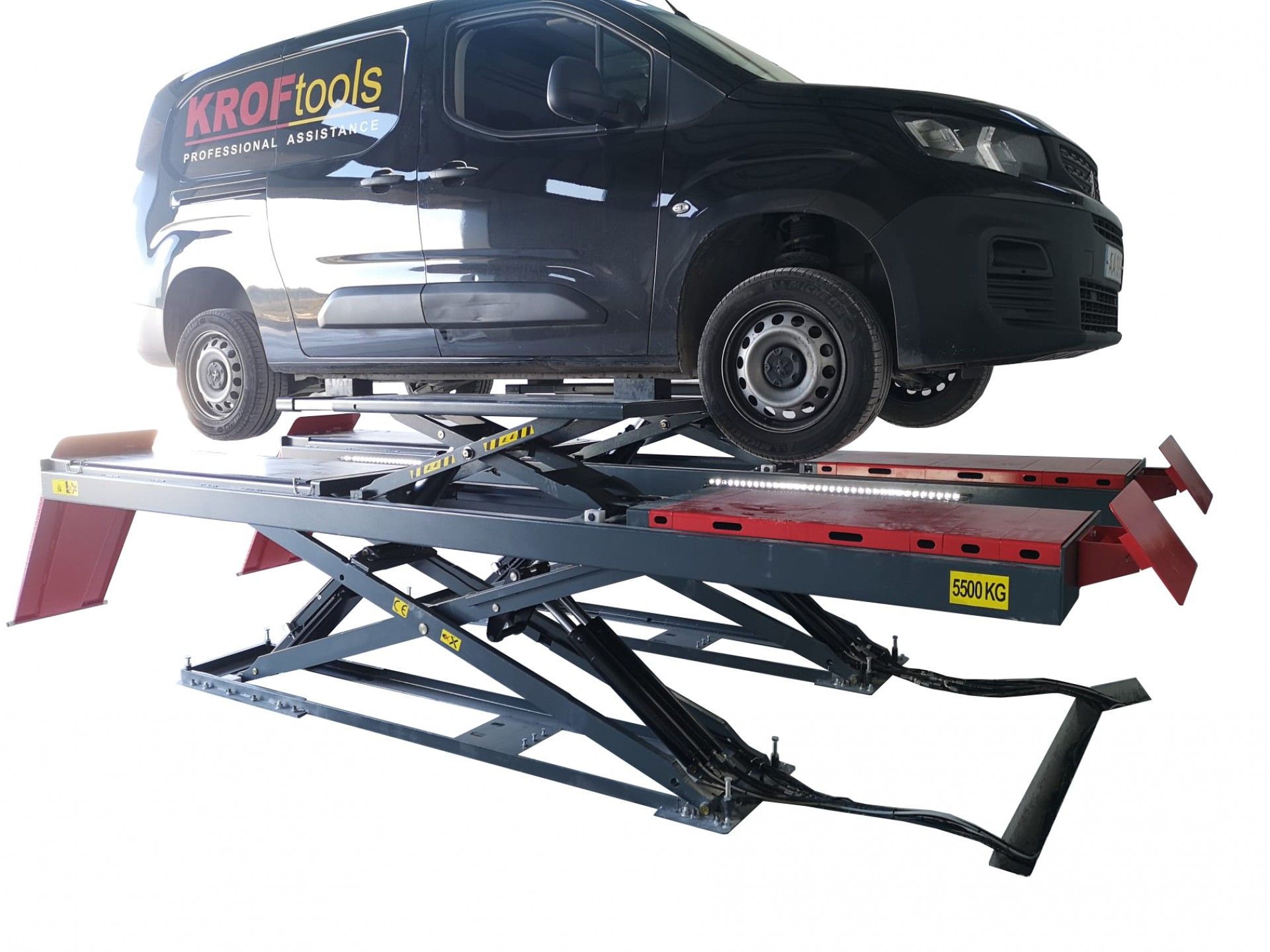 5,5T LOW PROFILE DOUBLE SCISSOR LIFT ALIGNMENT W/LED