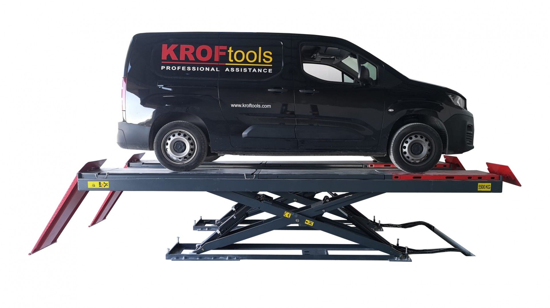 5,5T LOW PROFILE DOUBLE SCISSOR LIFT ALIGNMENT W/LED