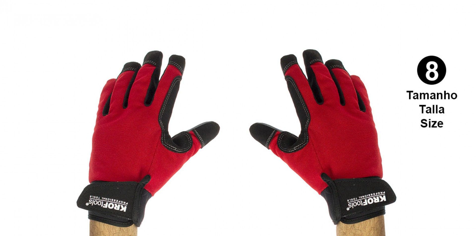 MECHANIC WORK GLOVES KROFTOOLS EN388 CE CAT II