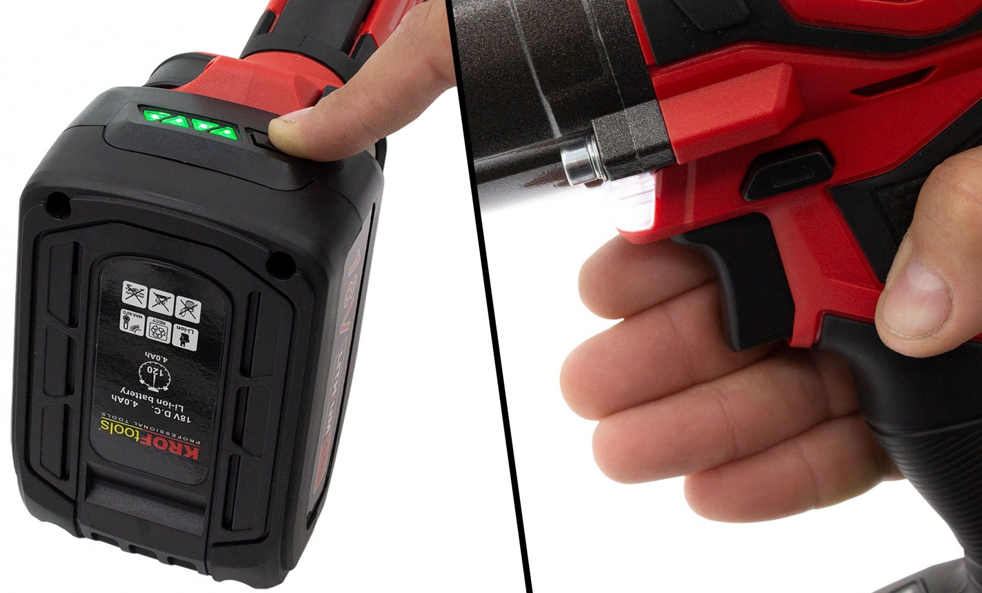 1/2" IMPACT WRENCH + ANGLE GRINDER KIT - 18V