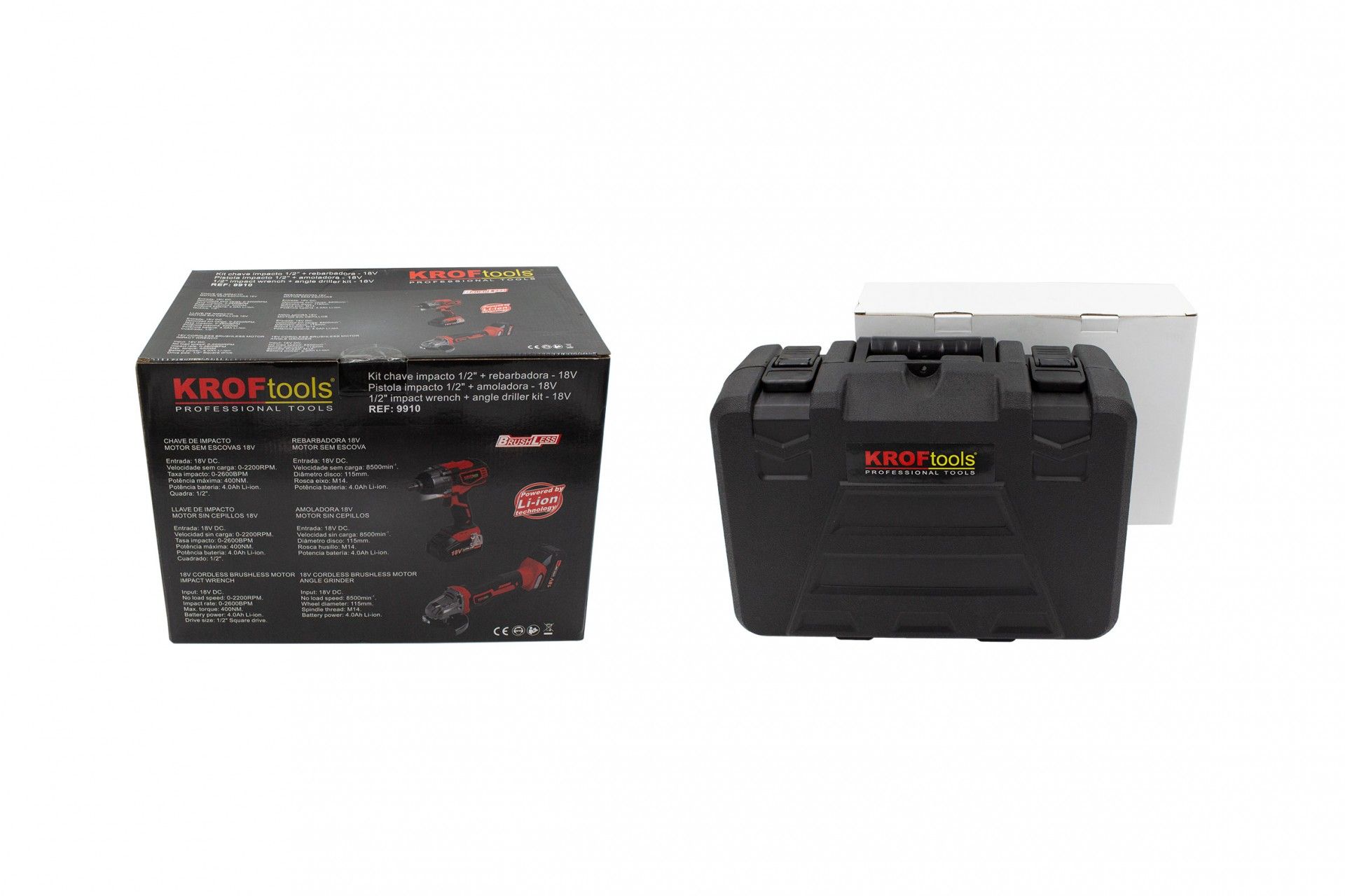 1/2" IMPACT WRENCH + ANGLE GRINDER KIT - 18V