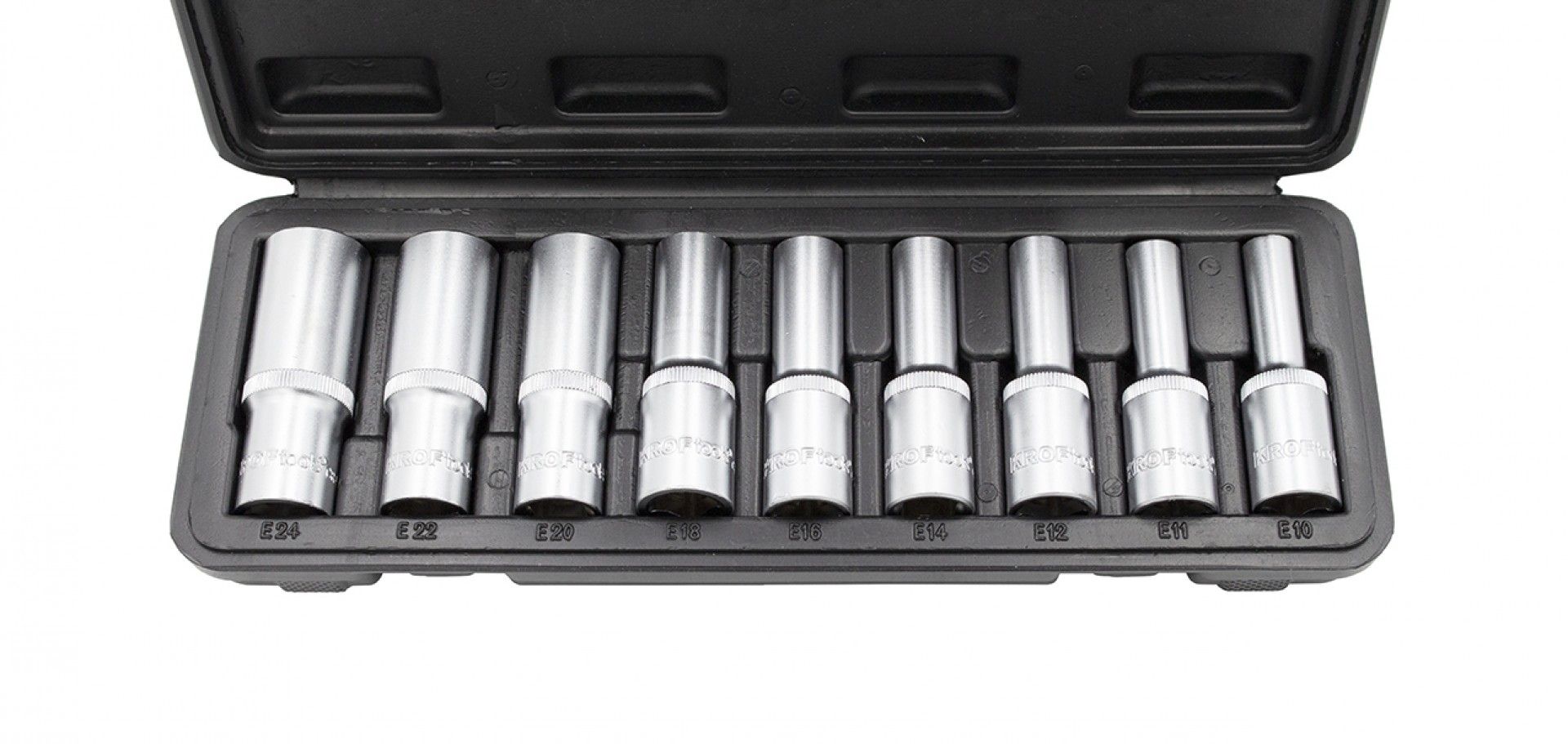 JOGO 9 CHAVES 1/2" TORX INT E10-E24