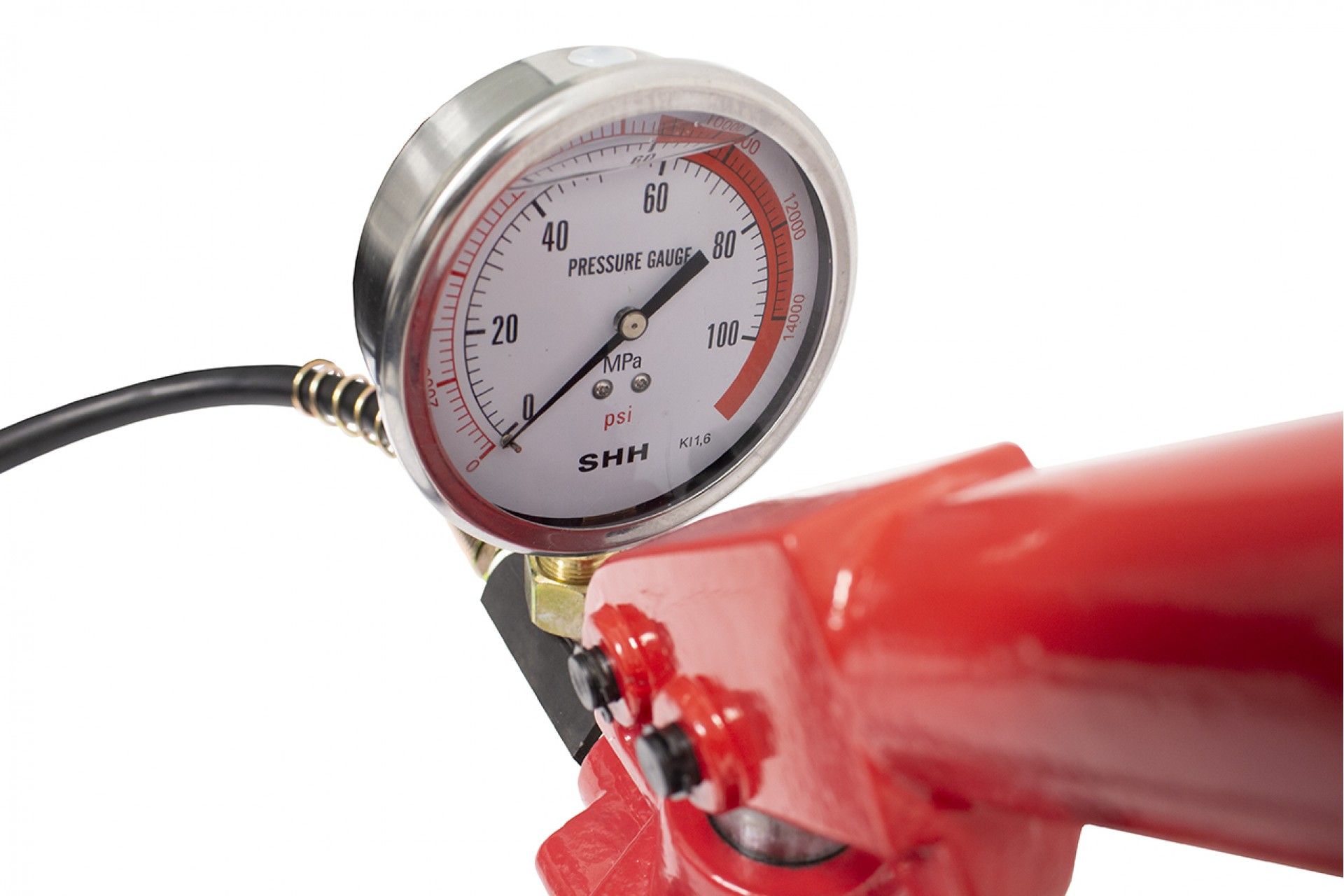 HAND OPERATED HYDRAULIC PUMP WITH GAUGE