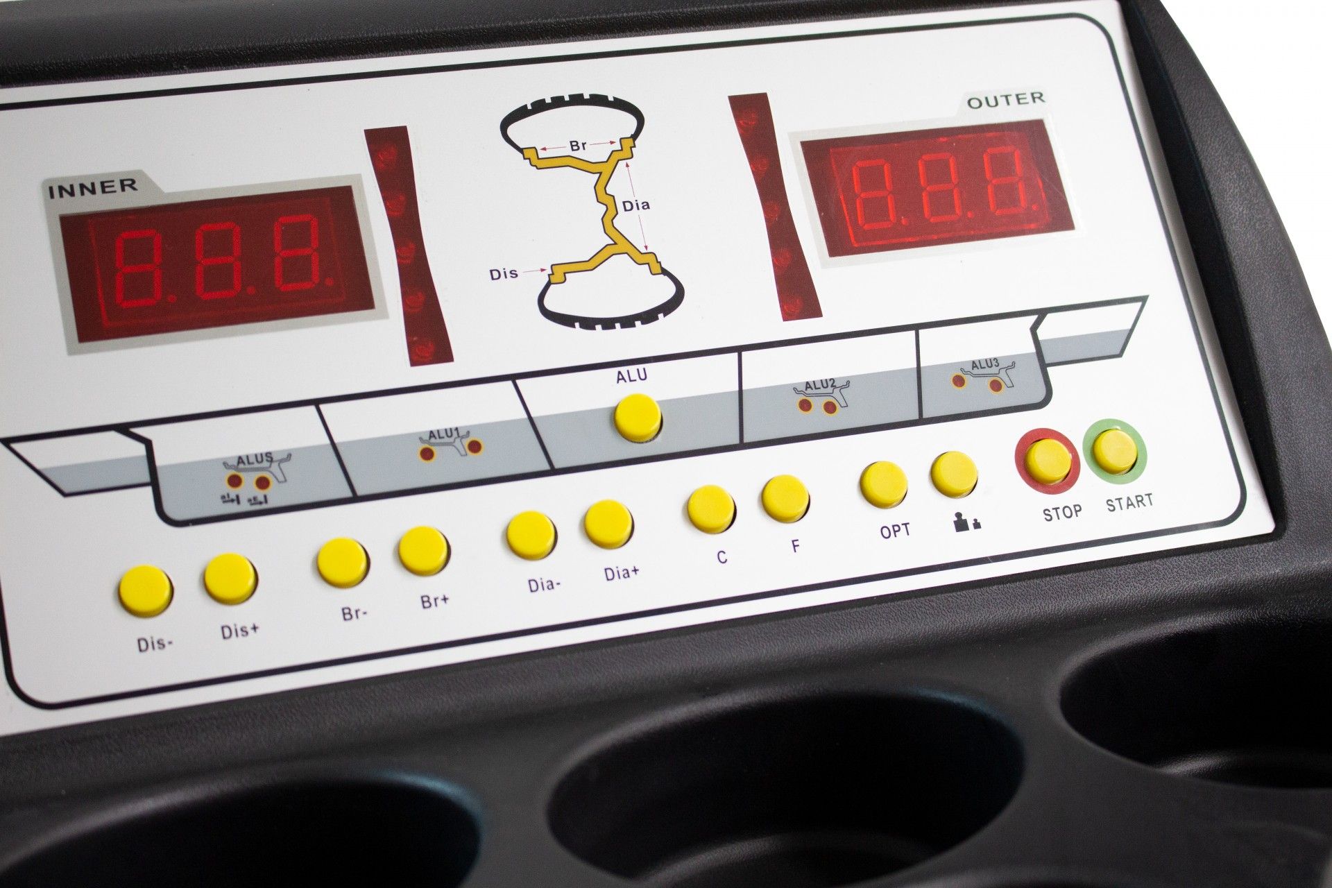 MÁQUINA CALIBRAR RODAS SEMI-AUTOMÁTICA 10"-24"