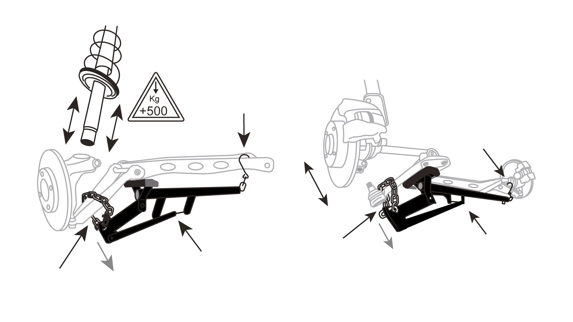 LEVER REMOV. WISHBONE HEADS & SHOCK ABSORB. PILLAR