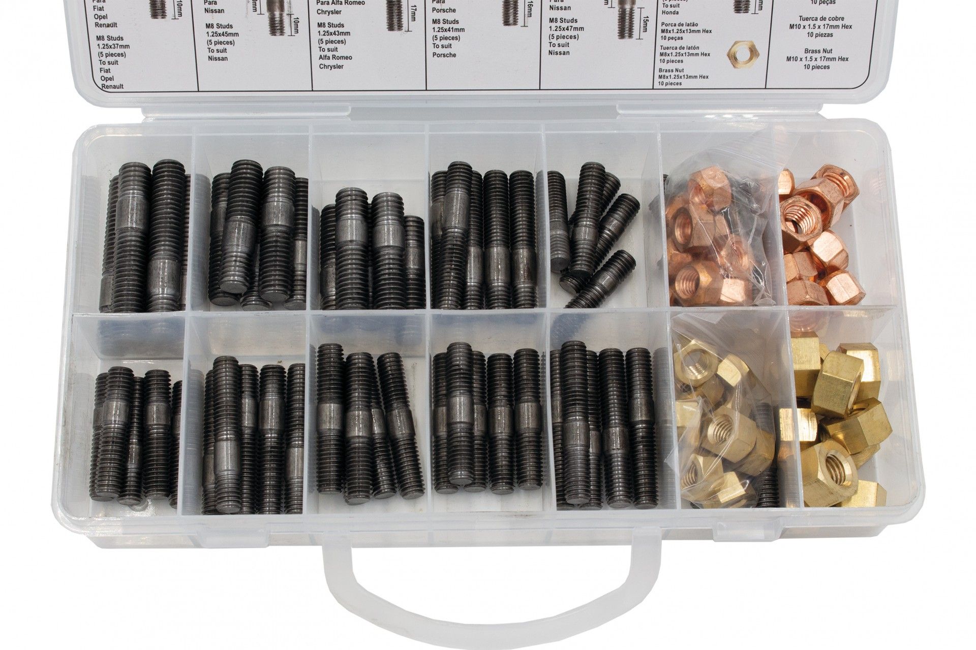 MANIFOLD STUD AND NUT KIT M8/M10 100PCS