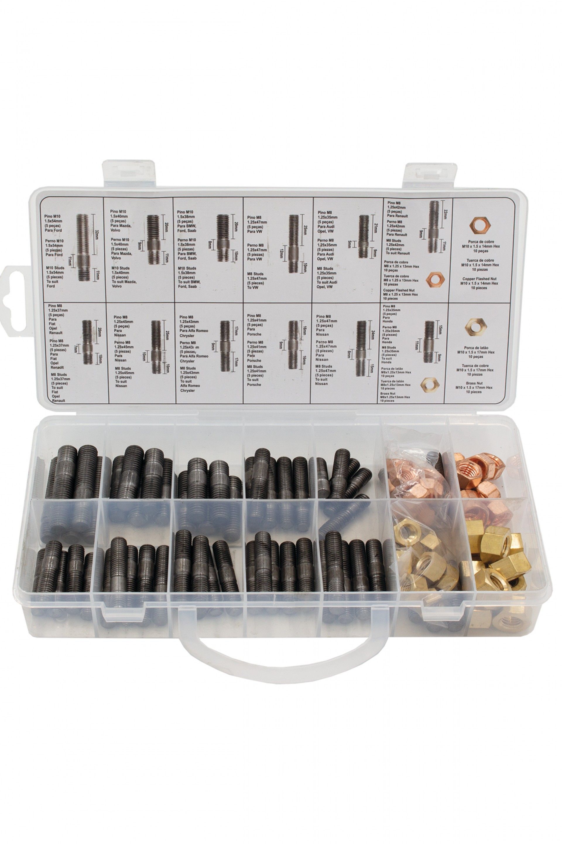 MANIFOLD STUD AND NUT KIT M8/M10 100PCS