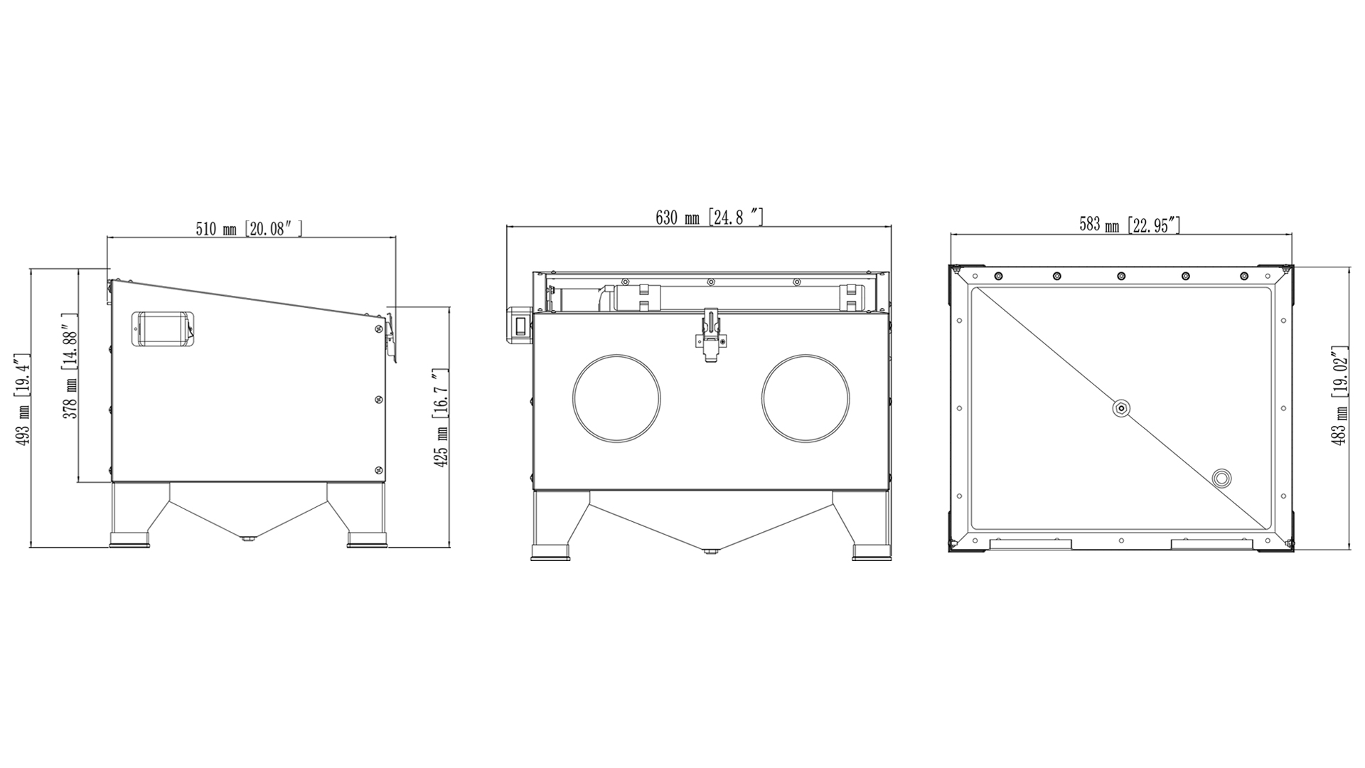 SANDBLASTER CABINET 90L