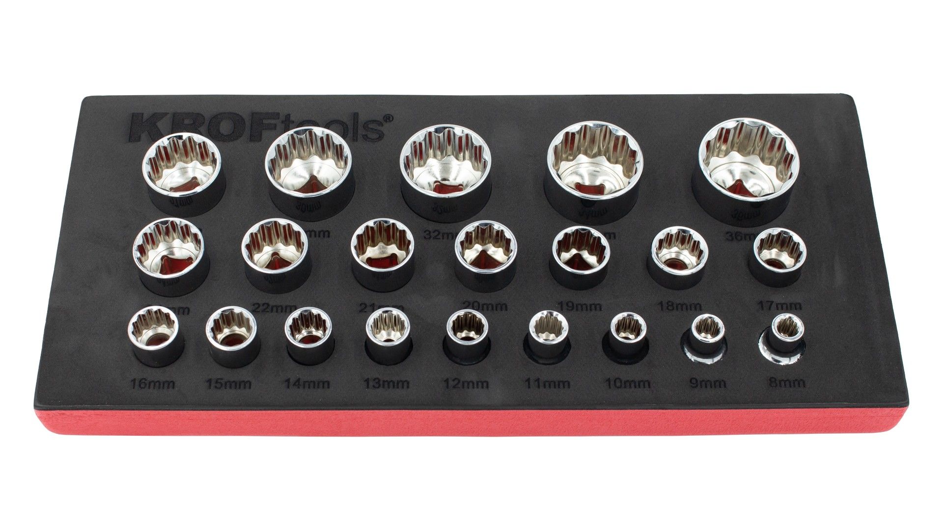 KIT LLAVES VASO 1/2" BIHEX. 21PZS