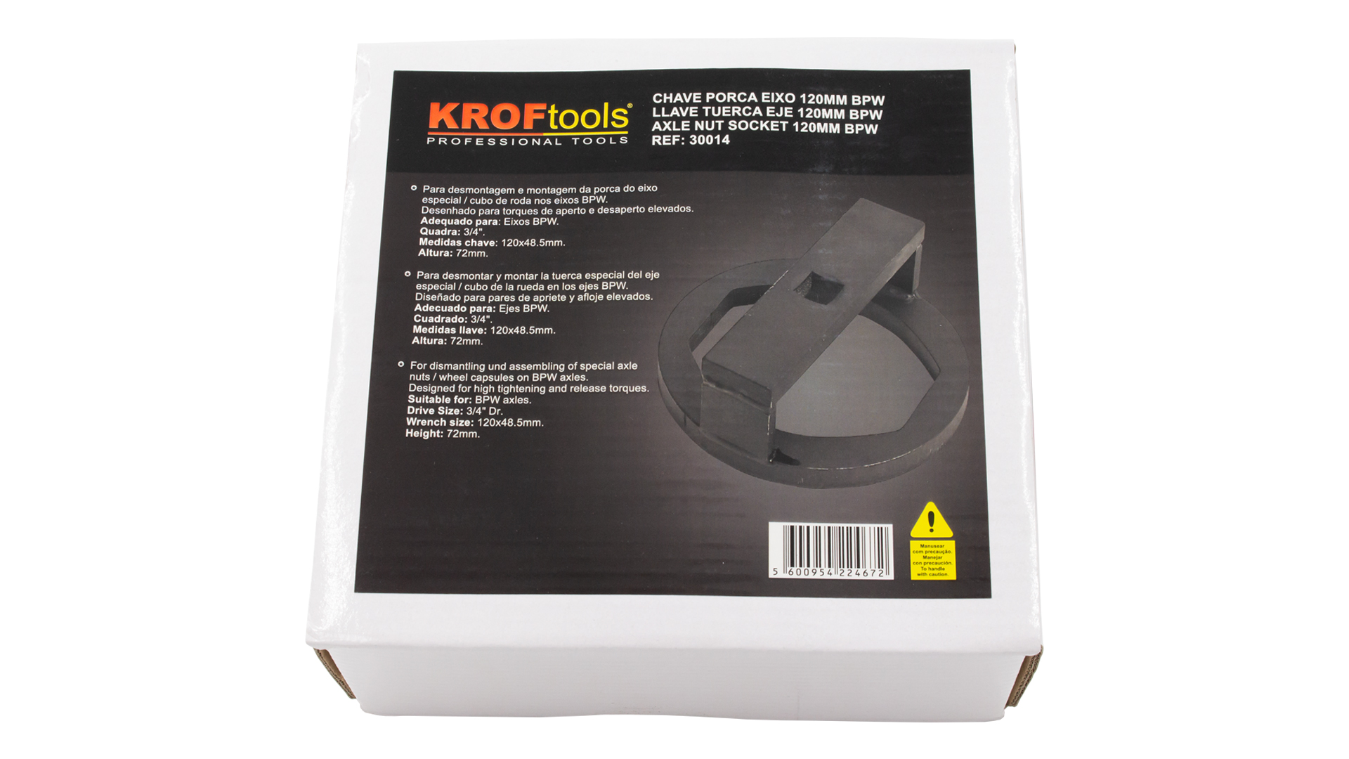 DOUILLE POUR ÉCROU D´AXE 120mm BPW