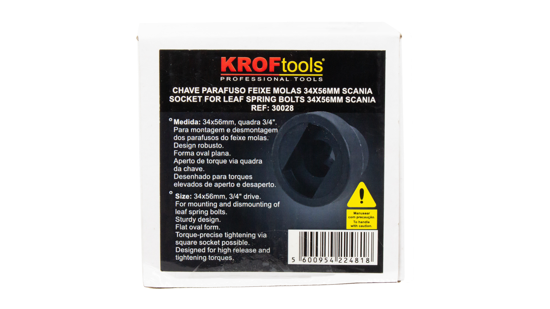 SOCKET FOR LEAF SPRING BOLTS 34X56mm SCANIA