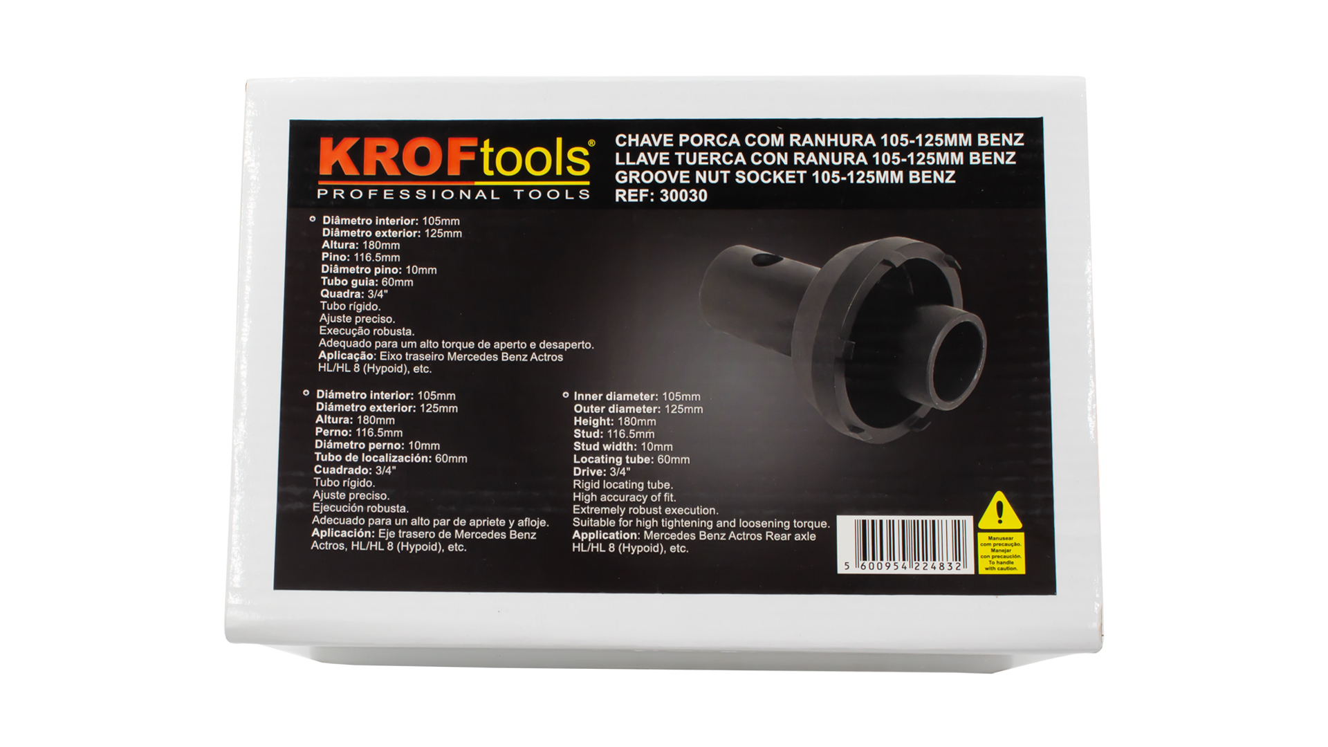 LLAVE TUERCA CON RANURA 105-125mm BENZ