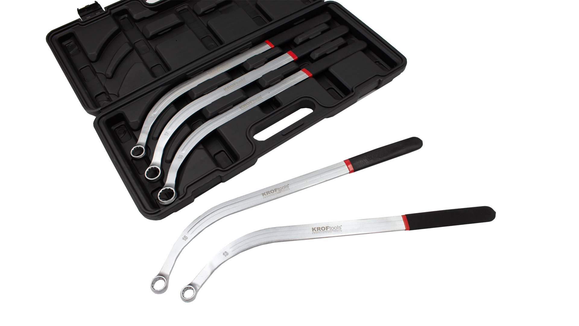 JEU DE 5 CLÉS POLYGONALES DEMI-LUNE