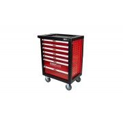 SERVANTE MOBILE 7 TIROIRS 237 PICES ROUGE