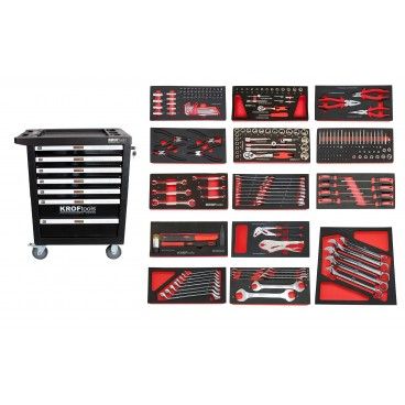 BLACK TOOL CABINET 7 DRAWERS 237 PIECES