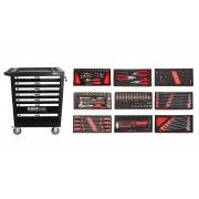 BLACK TOOL CABINET 7 DRAWERS 174 PIECES
