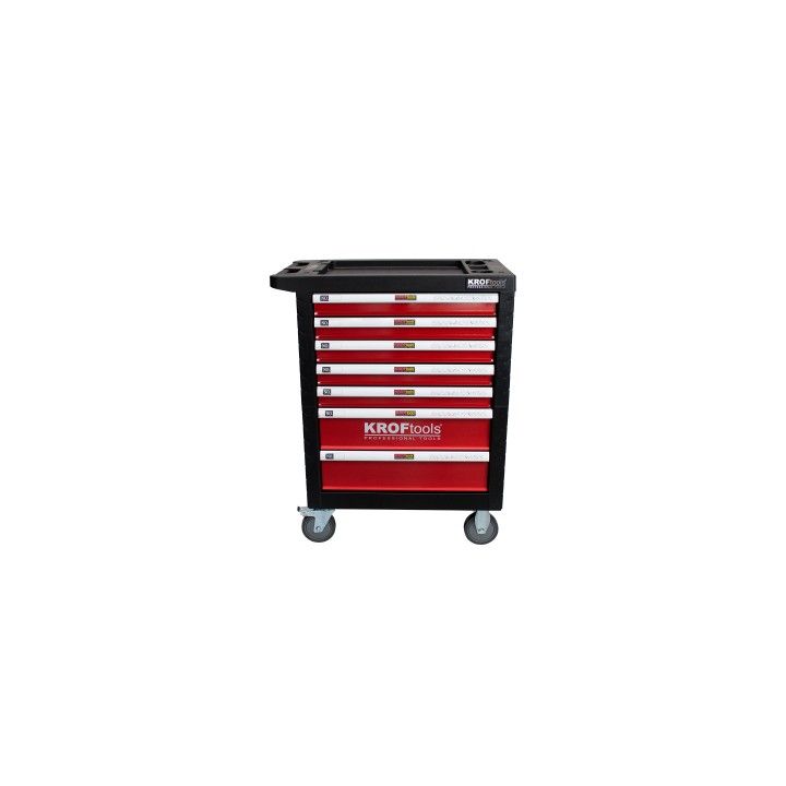 SERVANTE MOBILE 7 TIROIRS 259 PICES ROUGE