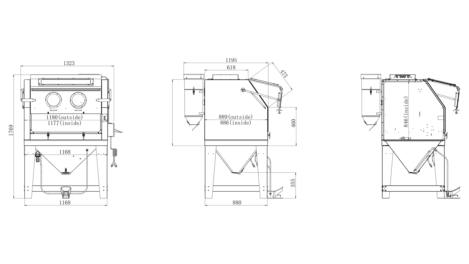 SANDBLASTER CABINET 990L