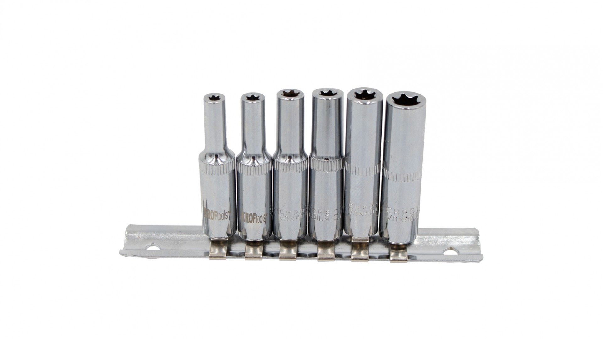 KIT CHIAVI LUNGHE 1/4" TORX INTERNO E4-E10 6 PEZZ