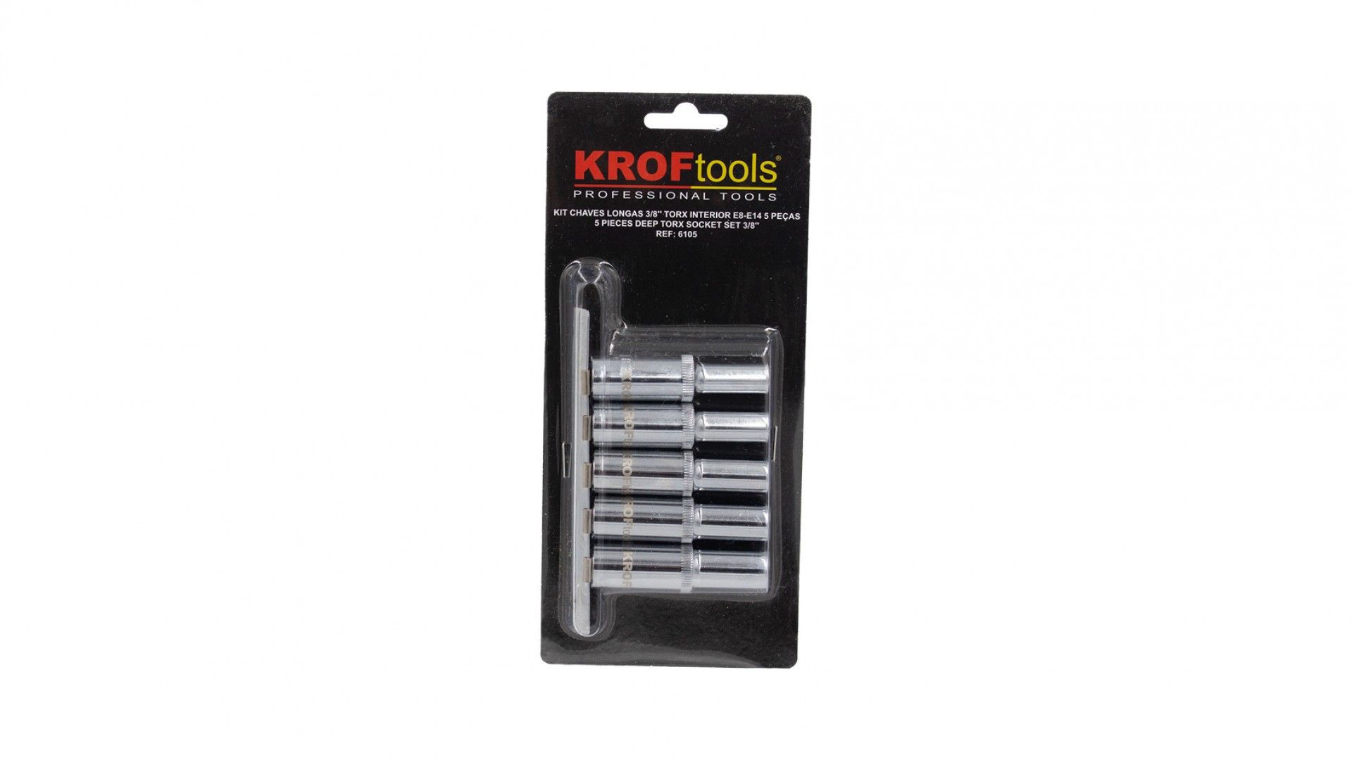 KIT CHIAVI LUNGHE 3/8” TORX INTERNO E8-E14 5 PEZZI