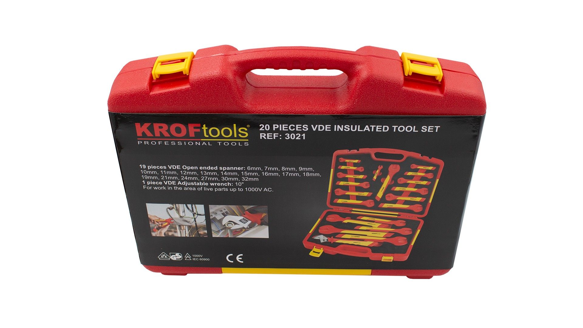 JUEGO LLAVES FIJAS Y INGLESA AISLADAS VDE 20PZS