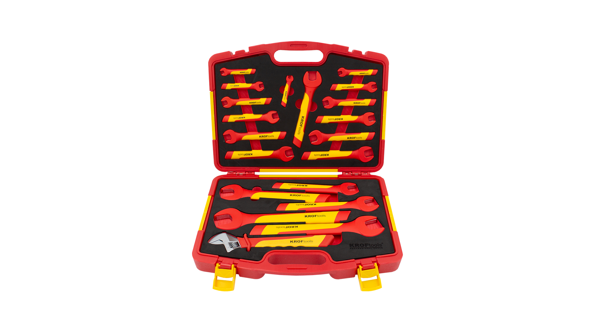 JUEGO LLAVES FIJAS Y INGLESA AISLADAS VDE 20PZS