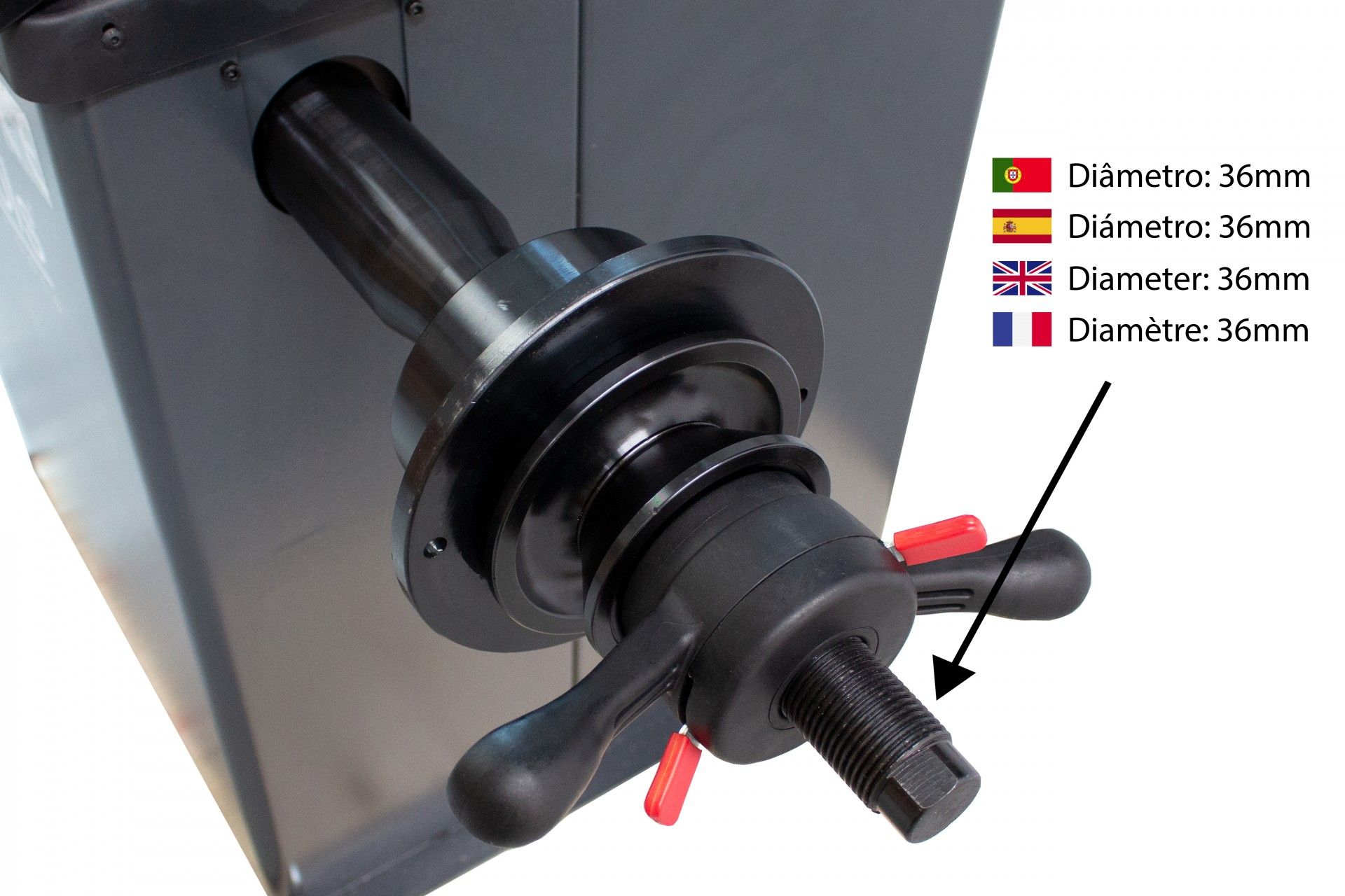 MÁQUINA CALIBRAR RODAS SEMI-AUTOMÁTICA 10"-24"