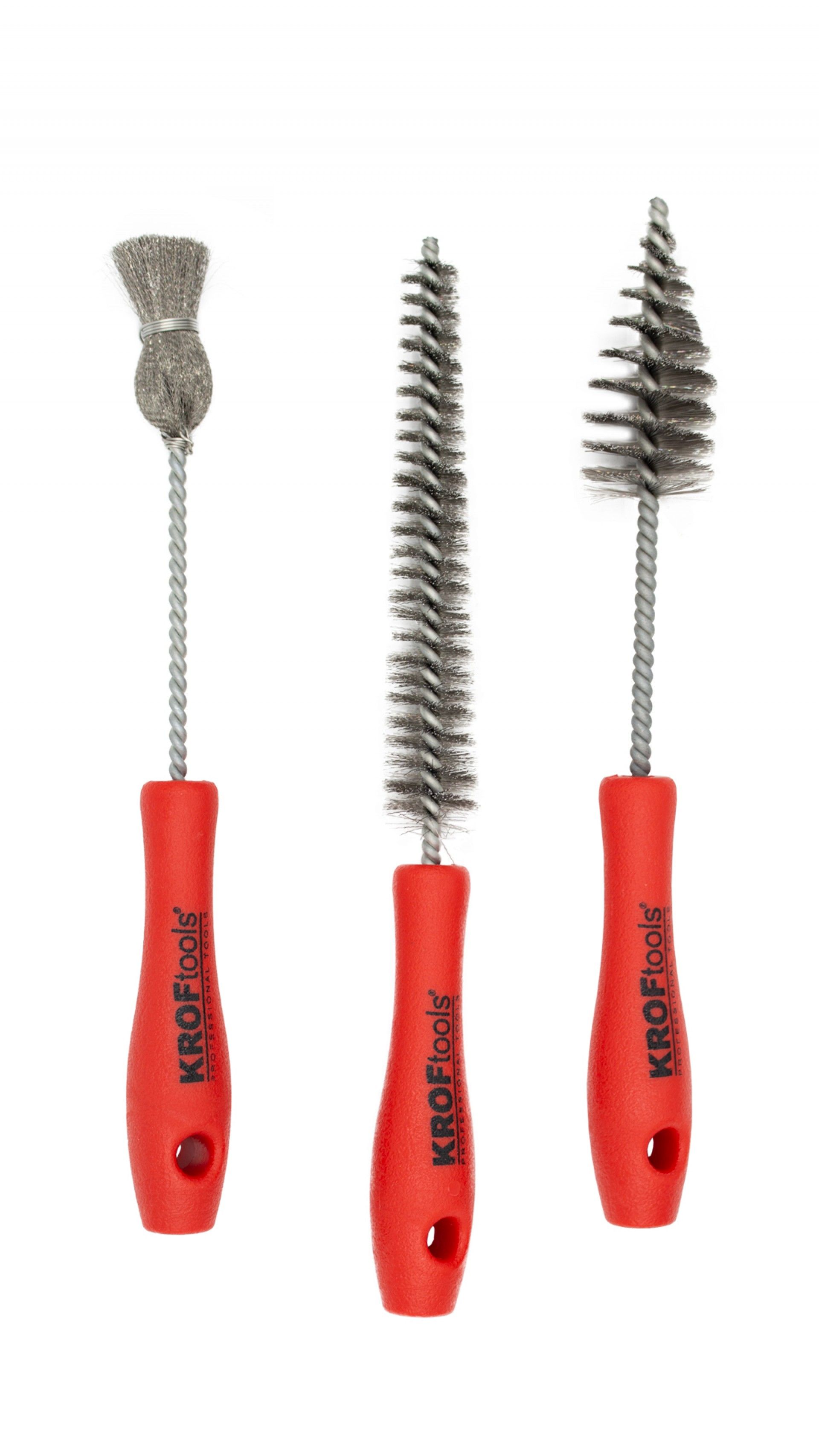 KIT ESCOVAS LIMPEZA INJETORES DIESEL 3PCS