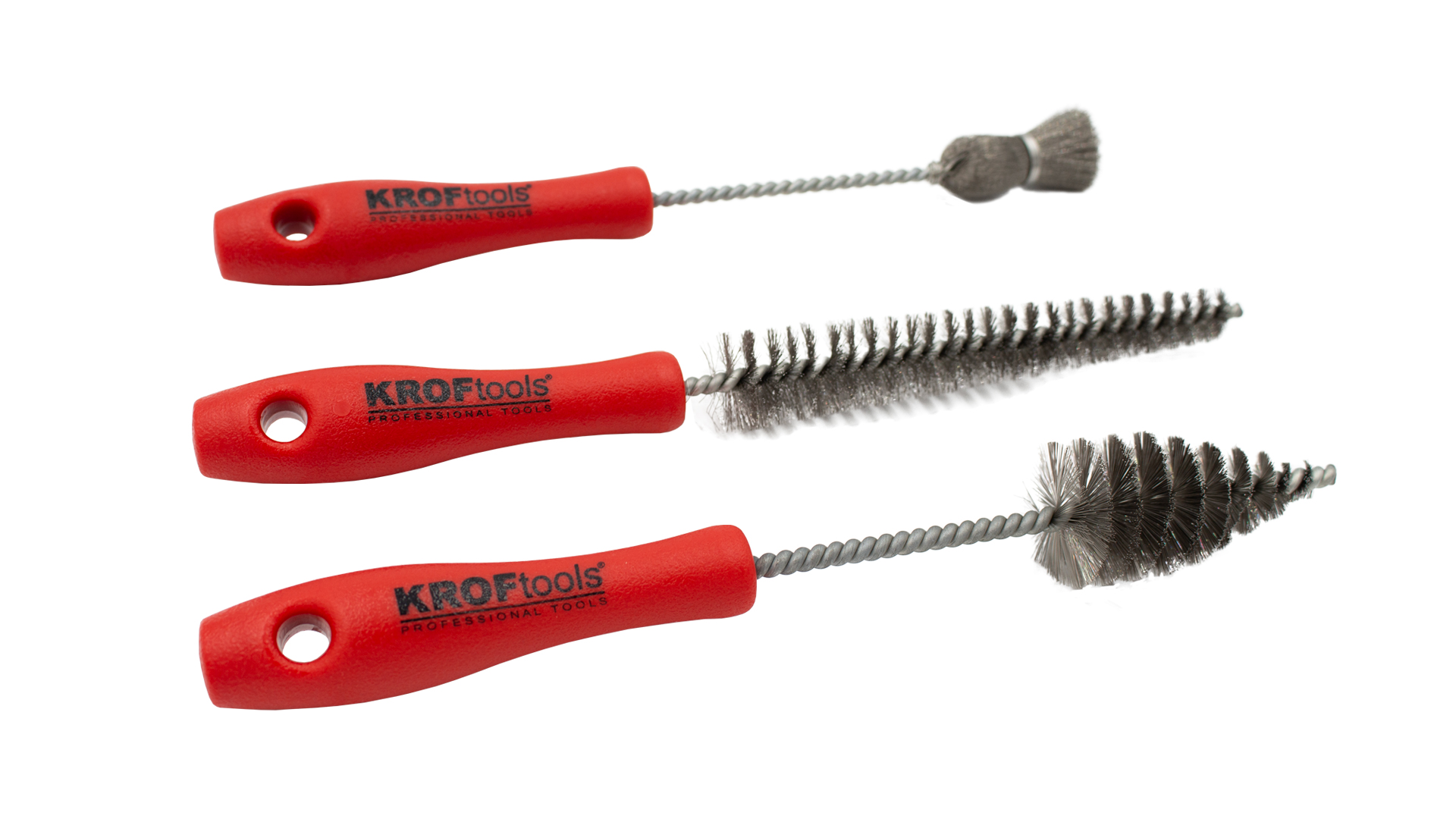 KIT ESCOVAS LIMPEZA INJETORES DIESEL 3PCS