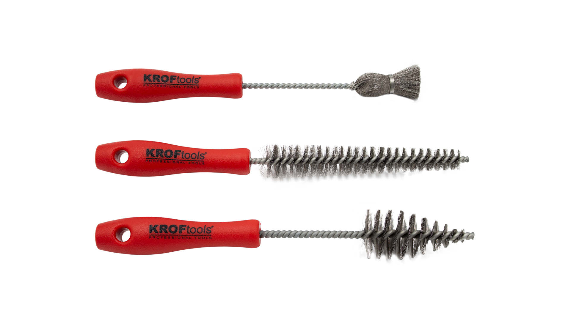 KIT ESCOVAS LIMPEZA INJETORES DIESEL 3PCS