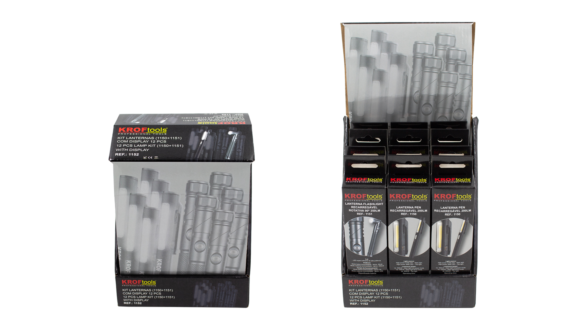 KIT LANTERNAS 12PCS (1150+1151) COM DISPLAY