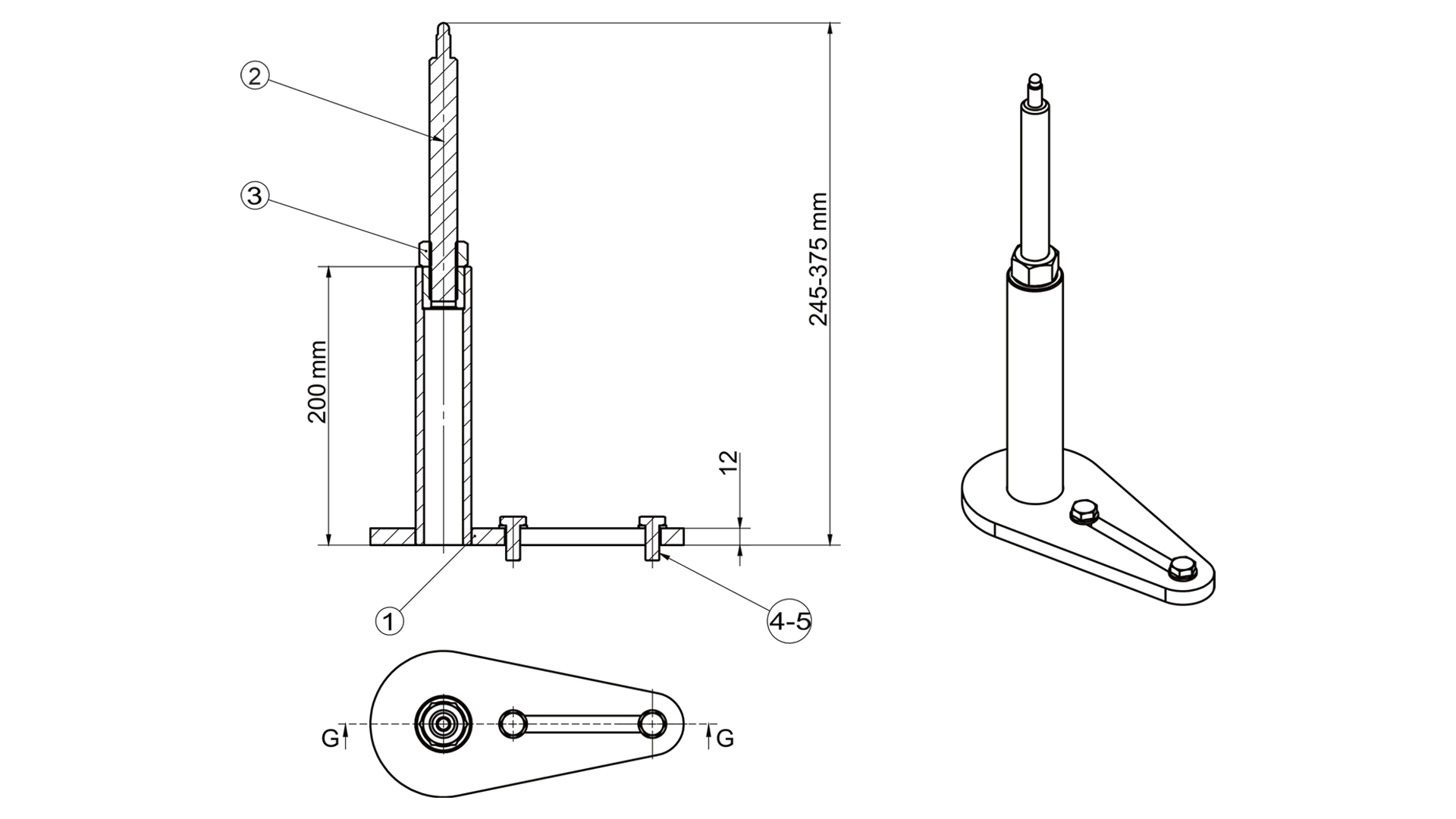 KIT 8 ADAPTADORES SOPORTE P/ PLATAFORMA ELEVADORA