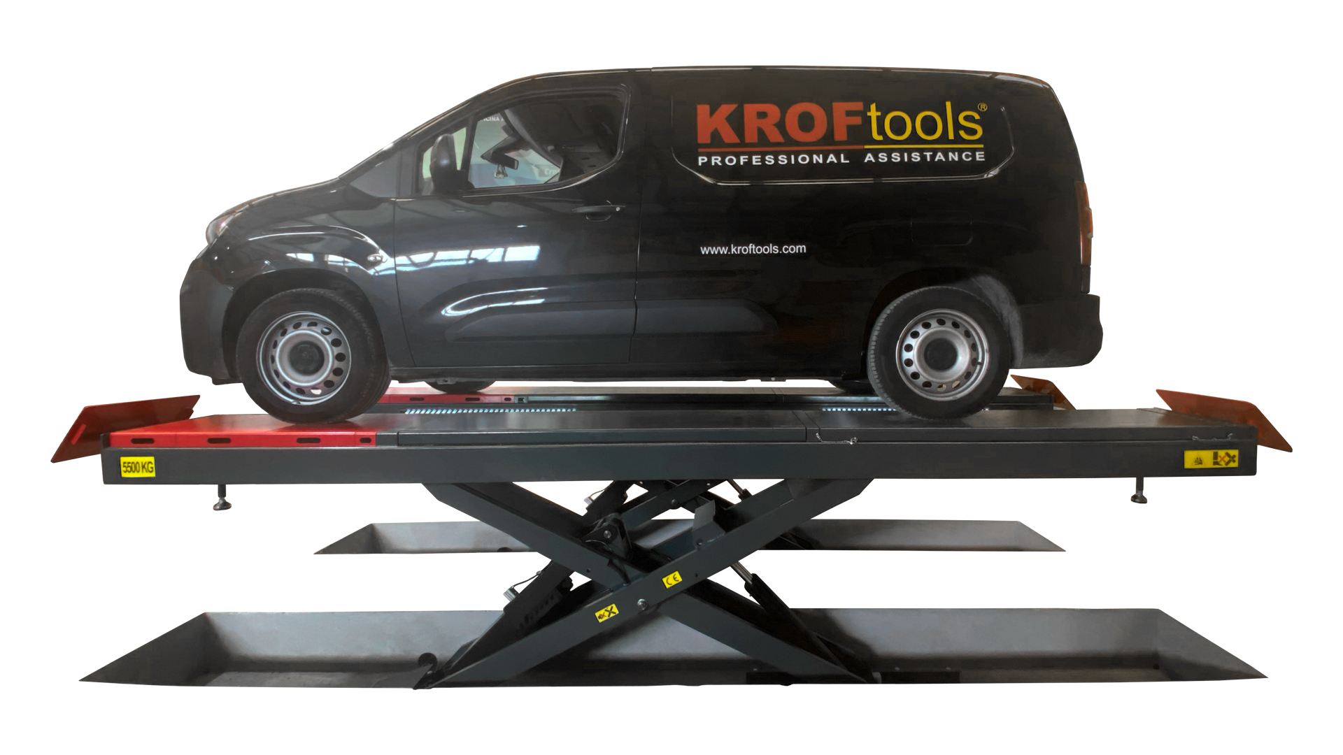 5,5TON DOUBLE SCISSOR LIFT FOR ALIGNMENT W/ LED