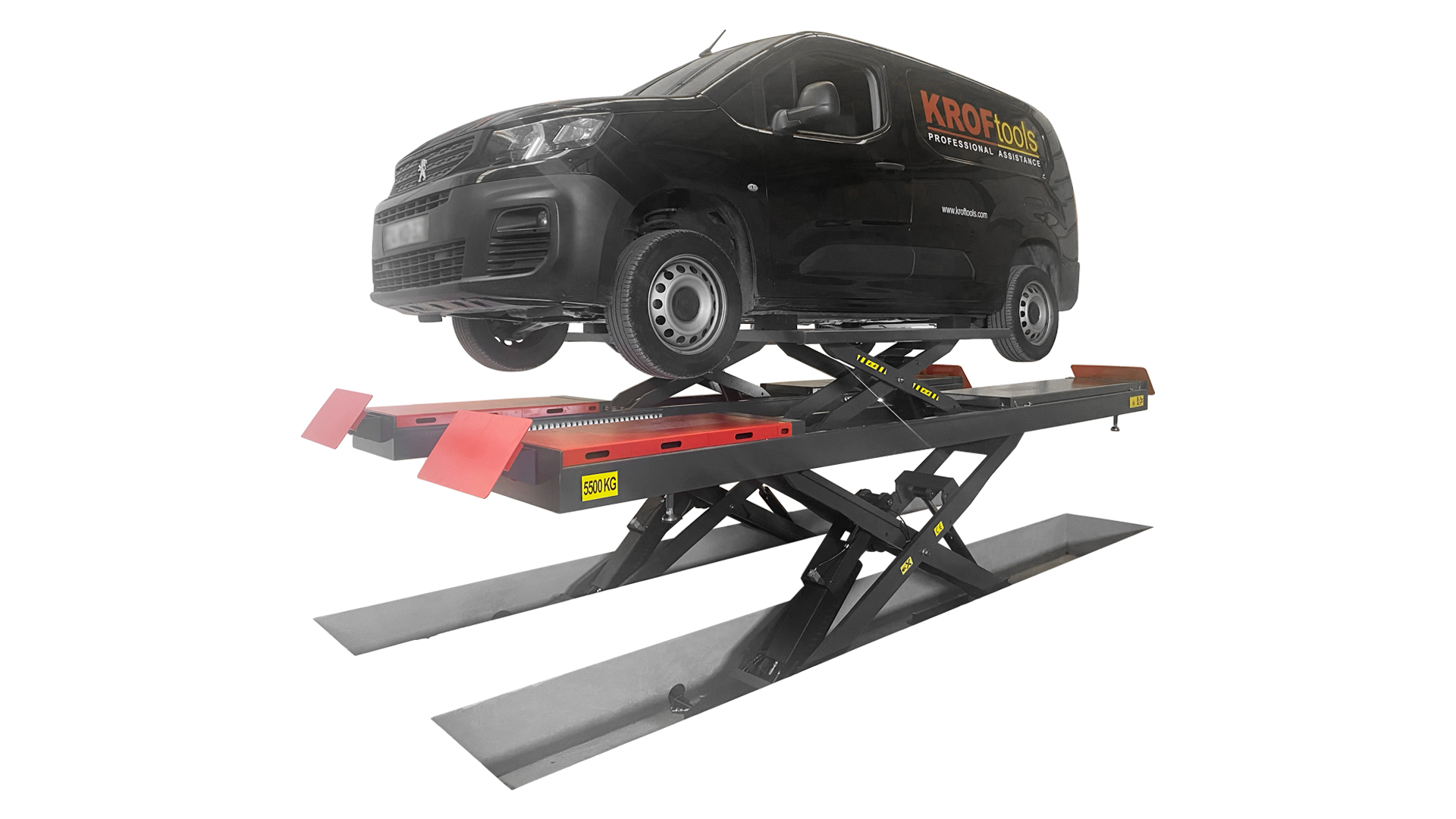 5,5TON DOUBLE SCISSOR LIFT FOR ALIGNMENT W/ LED