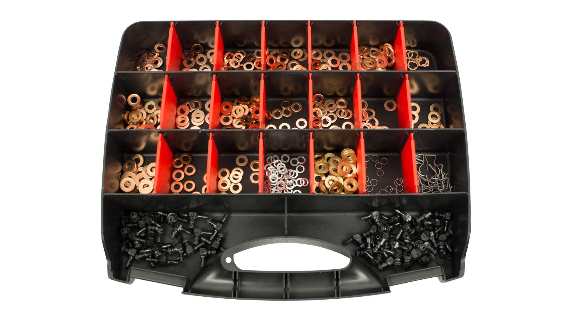 ASSORTIMENTO DI ANELLI DI RAME PER INIETTORI 551 PEZZI