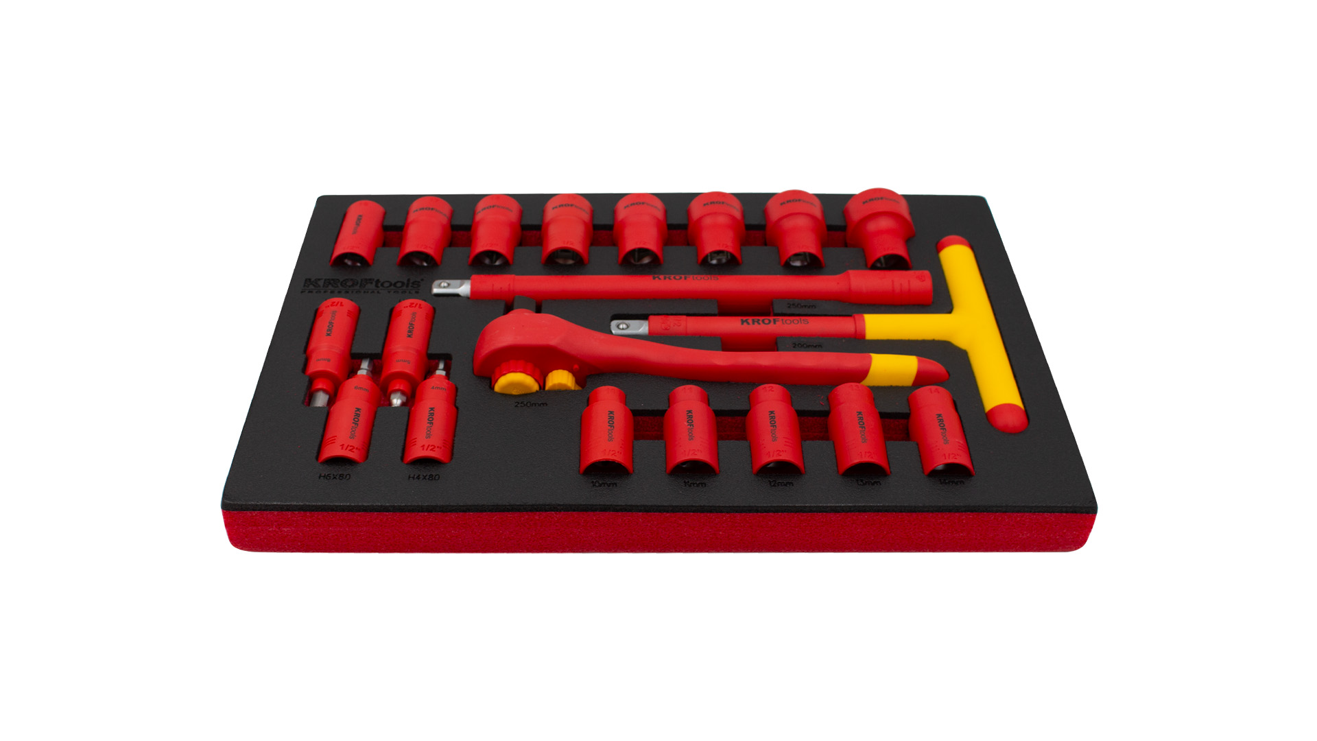 20PCS VDE INSULATED 1/2" SOCKETS AND WRENCH