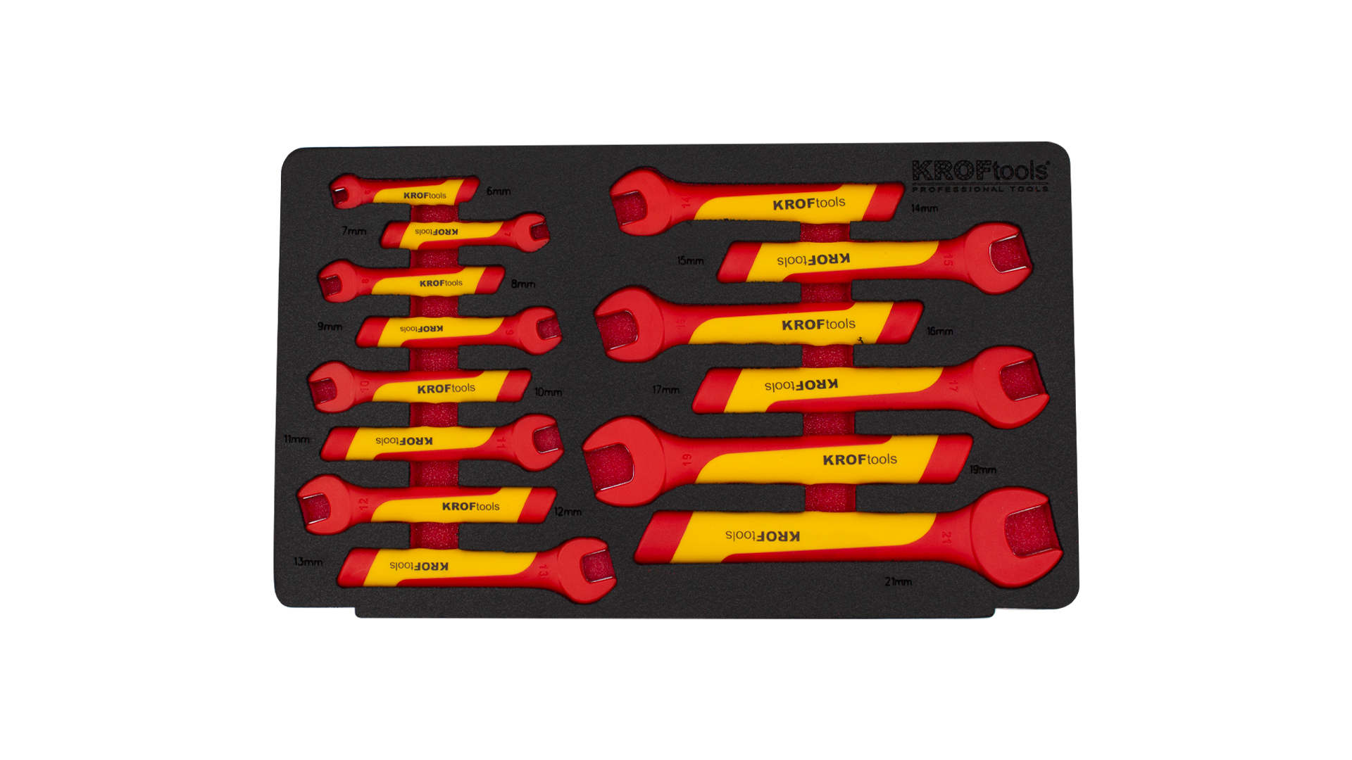 14PCS 6-21MM VDE INSULATED OPEN ENDED SPANNERS SET