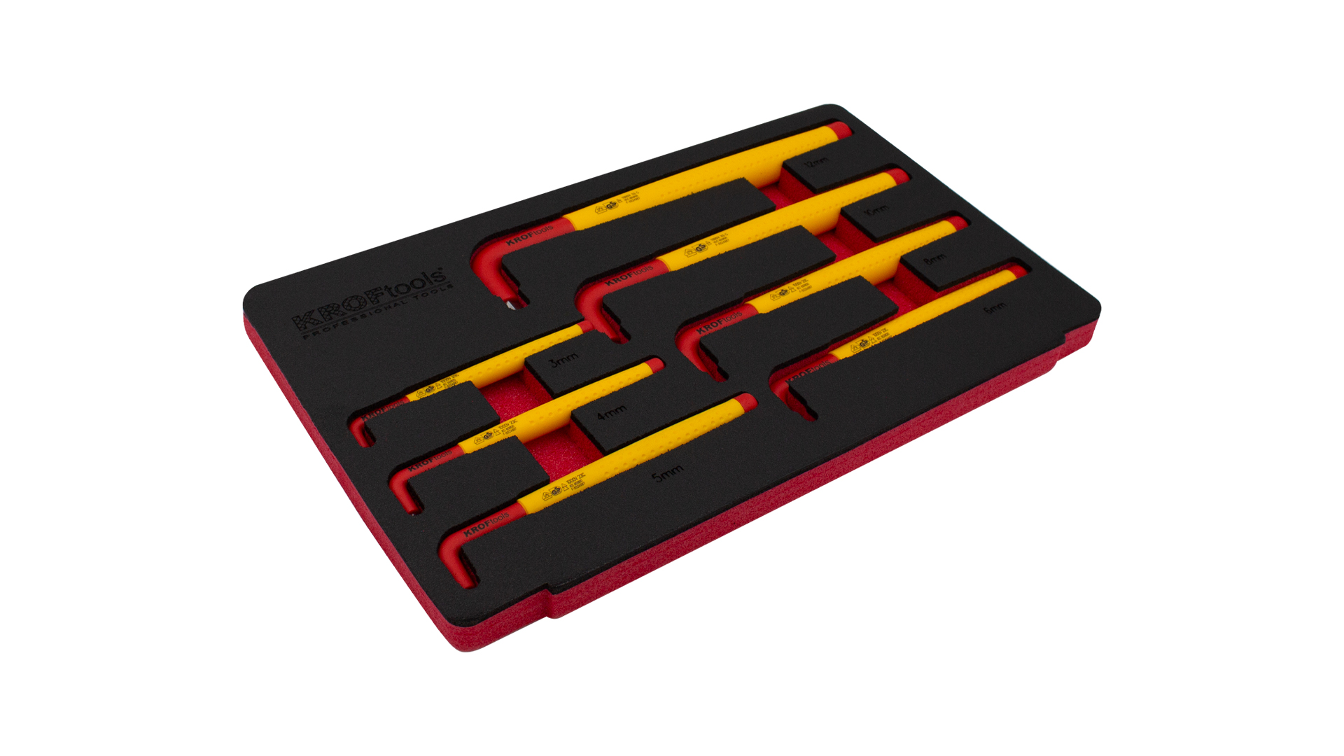 7-TLG. VDE ISOLIERTER INBUSSCHLÜSSEL-SATZ 3-12MM