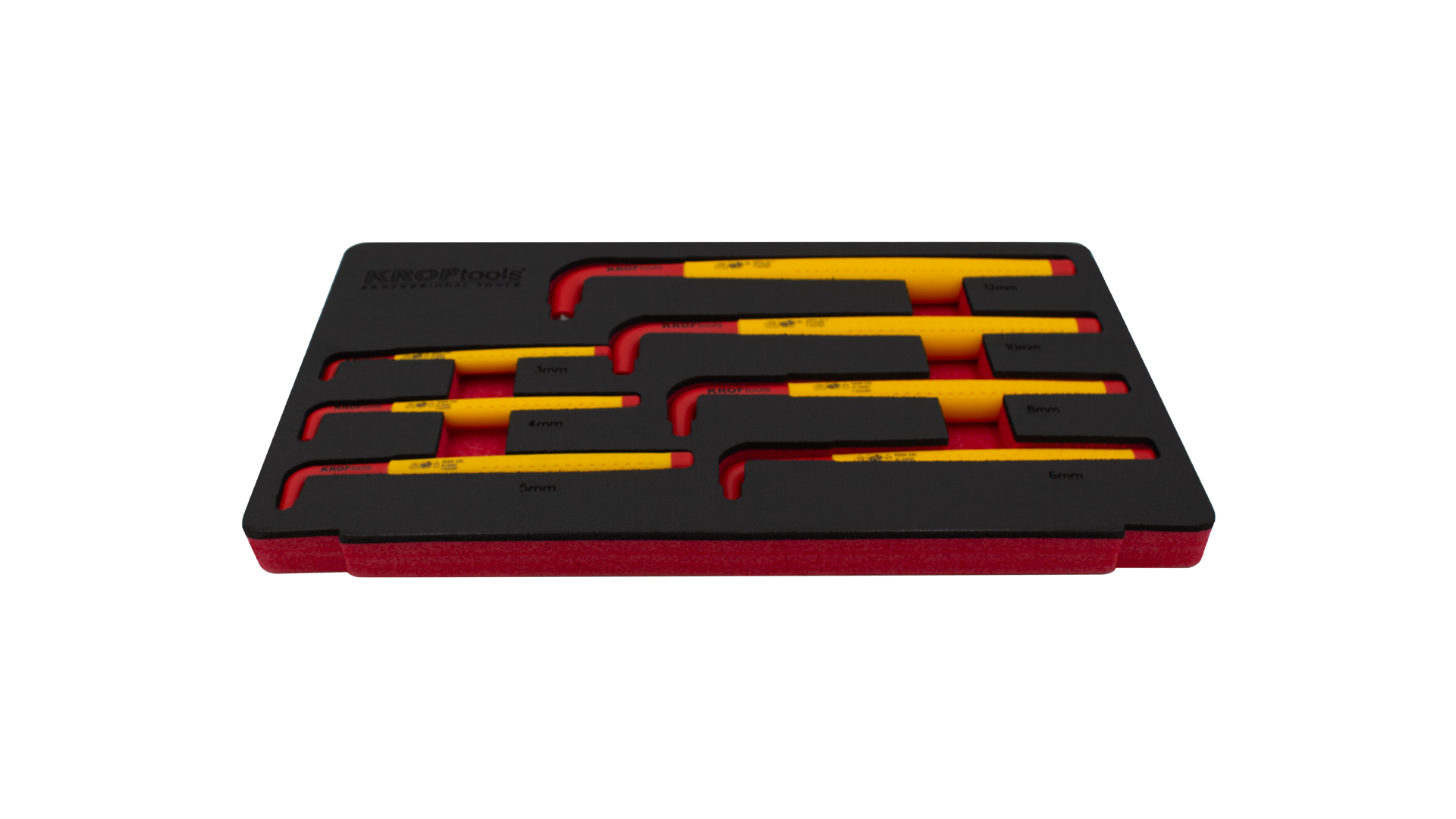 7-TLG. VDE ISOLIERTER INBUSSCHLÜSSEL-SATZ 3-12MM