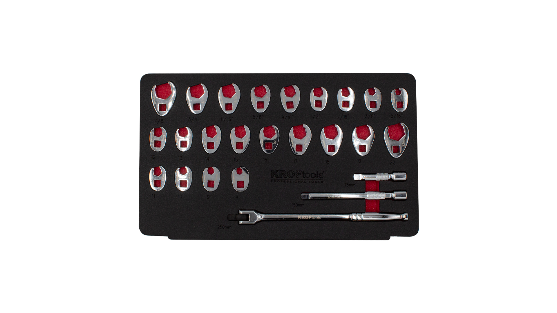 25PCS CROWFOOT WRENCH SET
