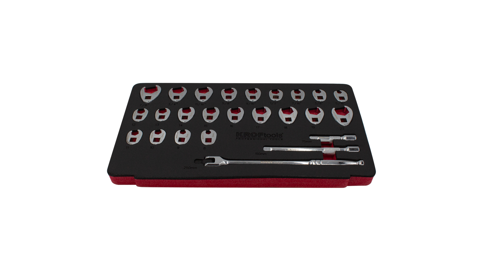 25PCS CROWFOOT WRENCH SET