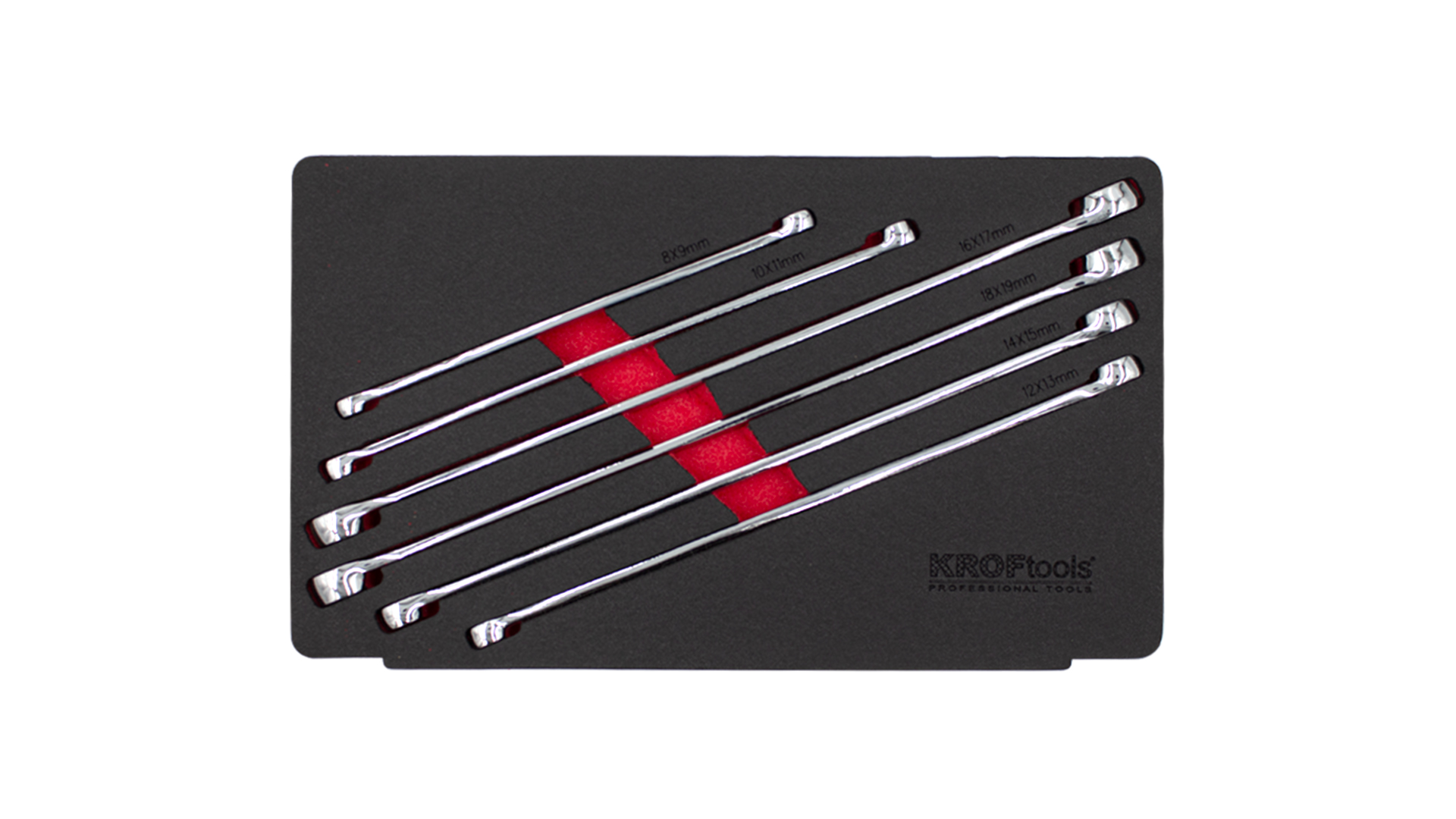 6-TLG. EXTRA LANGE DOPPEL-RINGSCHLÜSSEL-SATZ 8-19MM