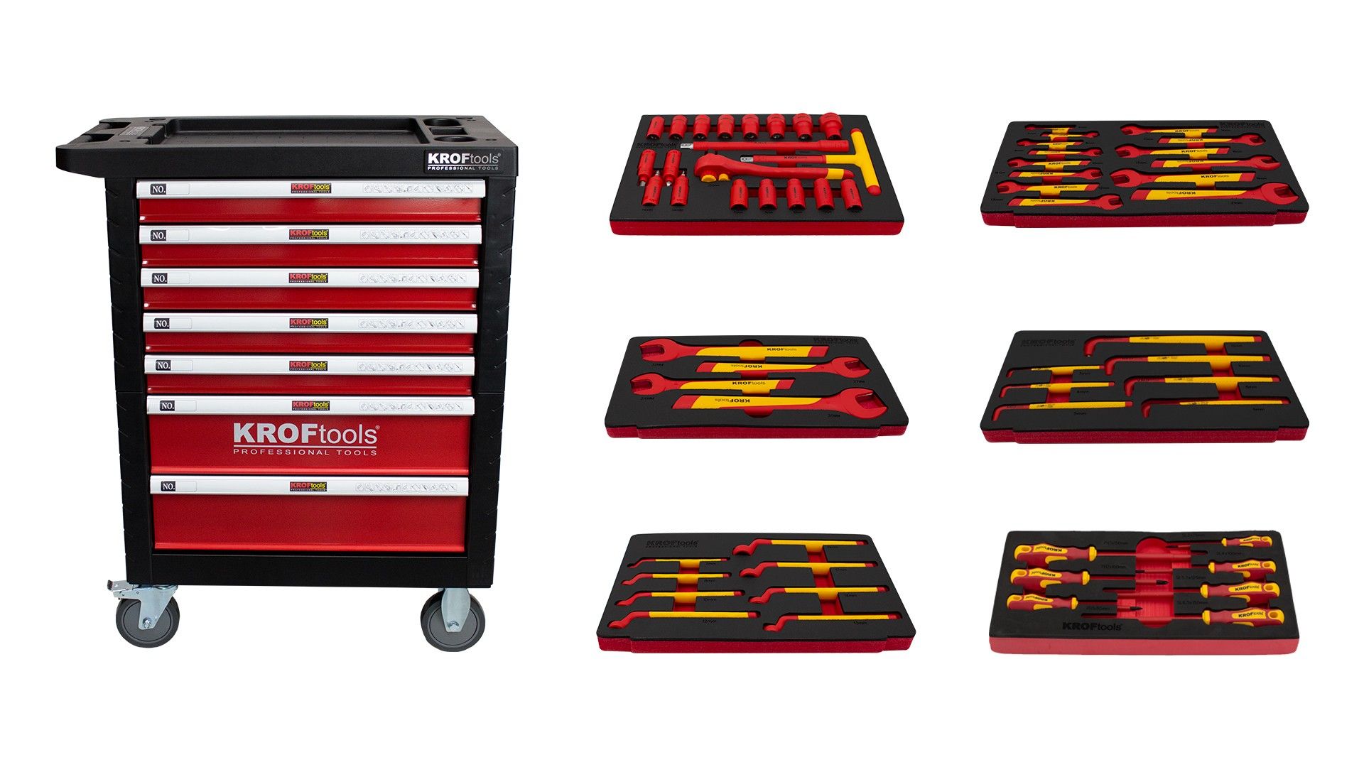 CARRO ROJO CON HERRAMIENTA AISLADA - 6 MÓDULOS