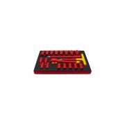 RED CABINET WITH INSULATED TOOL - 6 MODULES