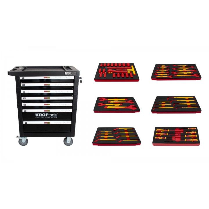 BLACK CABINET WITH INSULATED TOOL - 6 MODULES