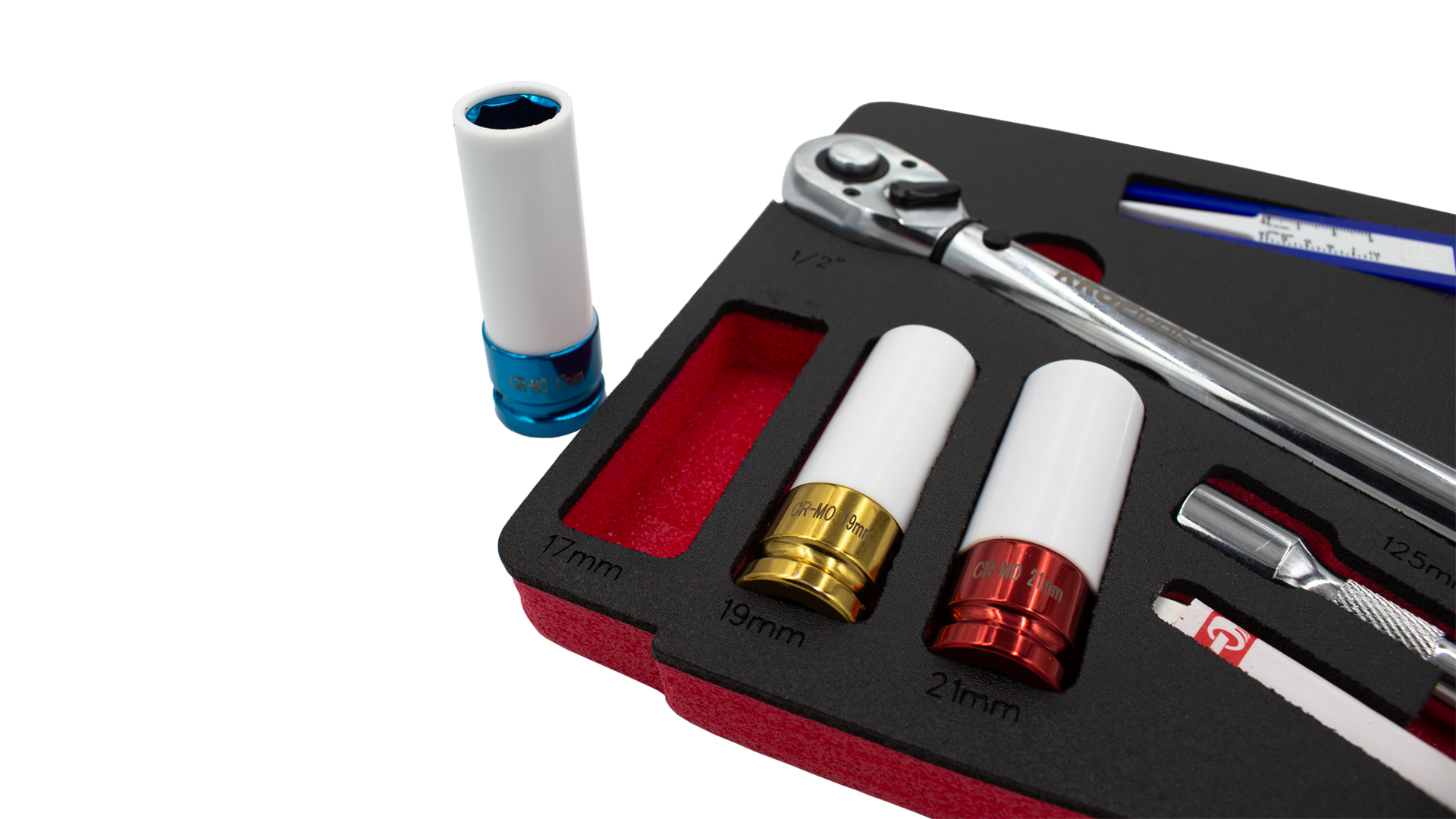 1/2” DREHMOMENTSCHLÜSSEL MIT ZUBEHÖR 8-TLG