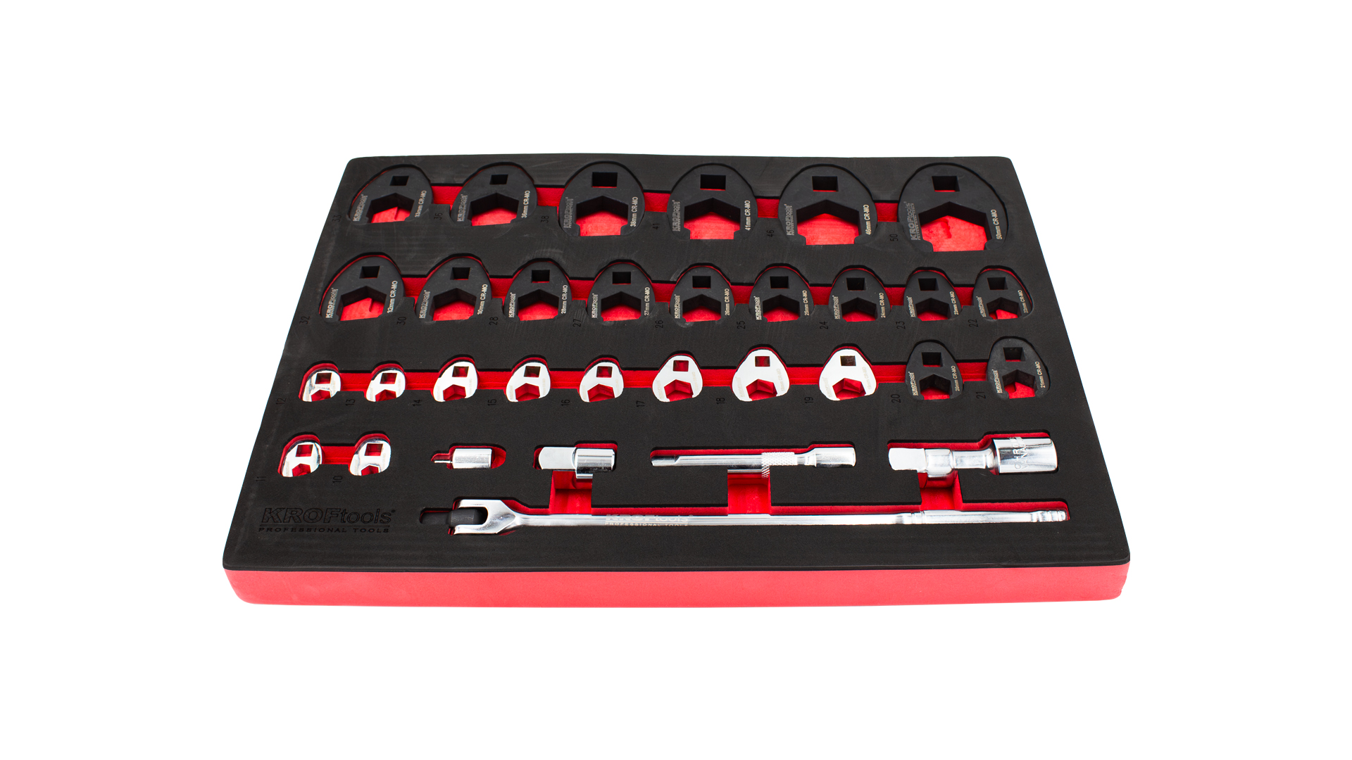 32PCS CROW FOOT WRENCH SET 3/8"+1/2"+3/4"